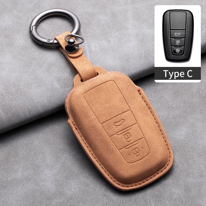

Leather Car Key Case Cover For Toyota Alphard Vellfire Sienna Alphard Previa Rav4 For Prius Camry Corolla Chr C-Hr Land Cruiser