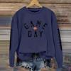 Women's Fashionable And Casual Long Sleeved Printed Round Neck Sportswear Pullover Sweatshirt Top
