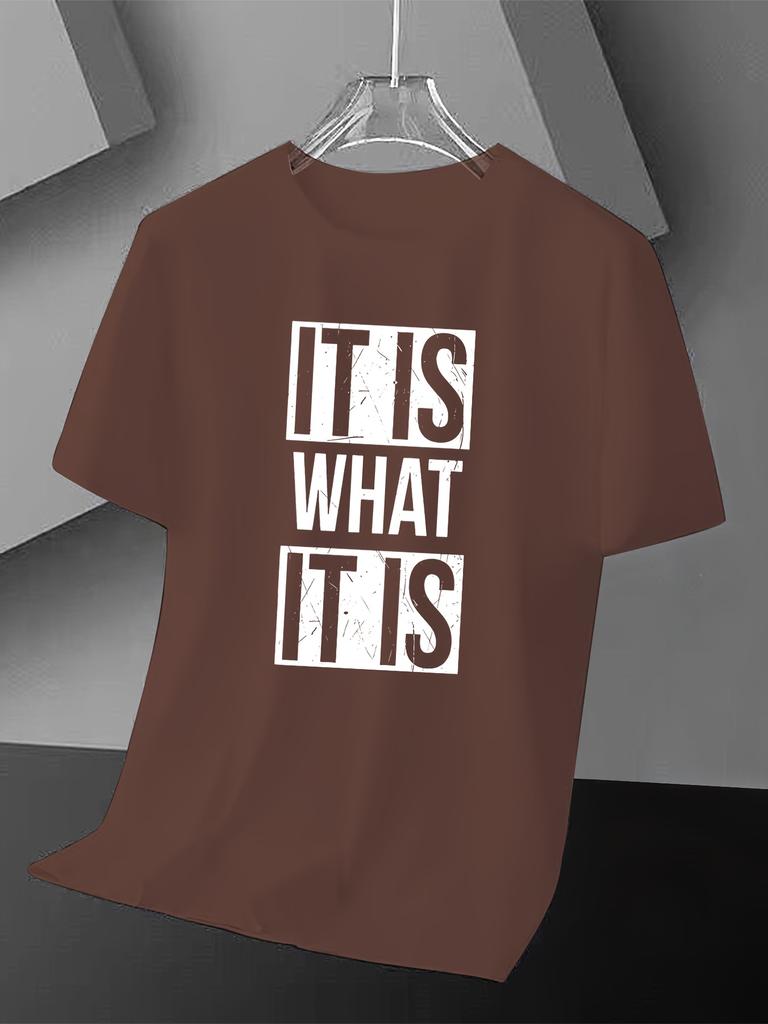 Men's Graphic Tee - Casual Crew Neck, Short Sleeve T-Shirt with Stretch Fabric, Machine Washable -Leisure Style