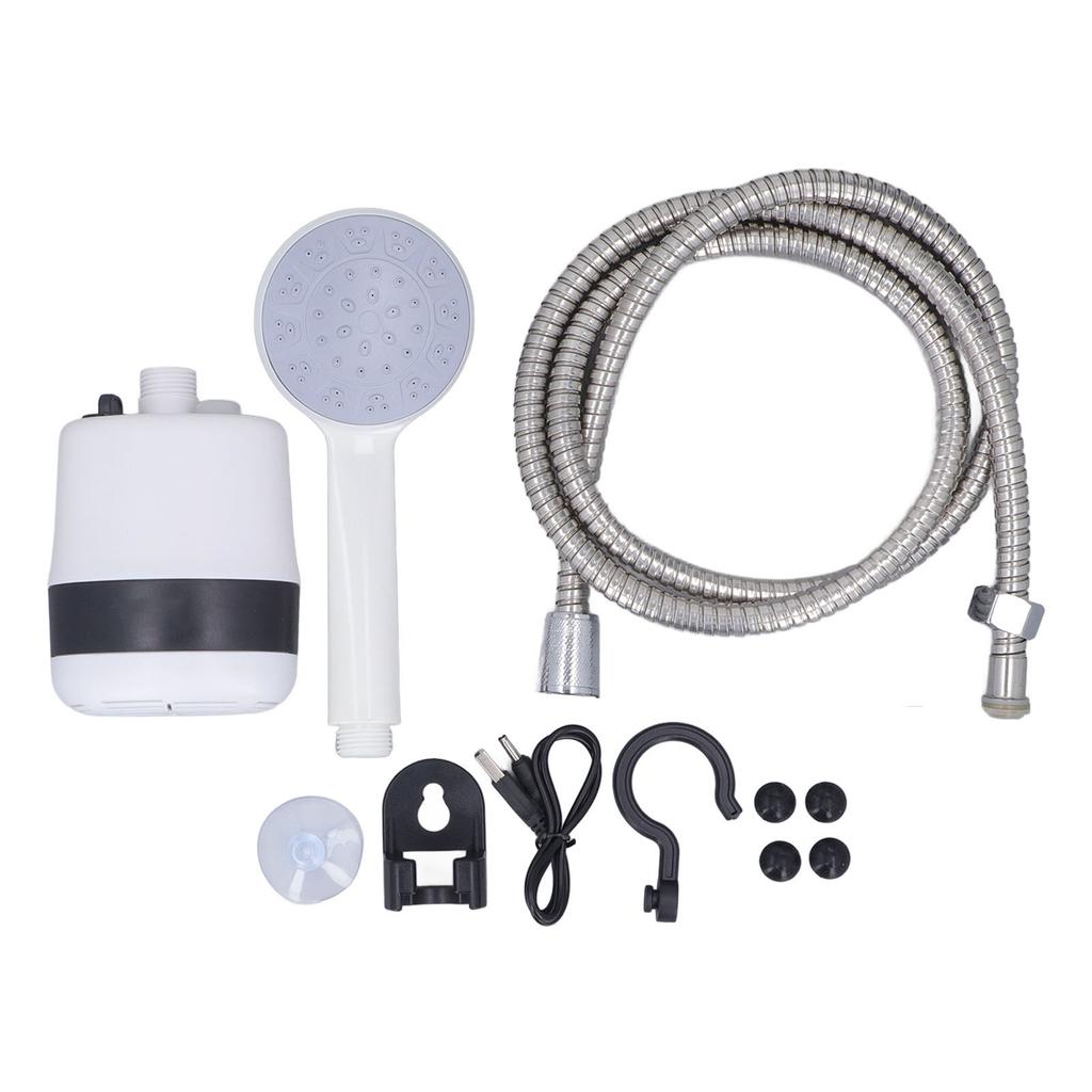 Portable Camping Shower USB Rechargeable Compact Handheld Outdoor Electric Shower 2200mah 4.9ft