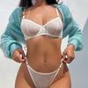 Sexy Lingerie French Ultra-thin See-through Mesh Lace Underwear Large Chest Small Anti-sagging Bra Cover