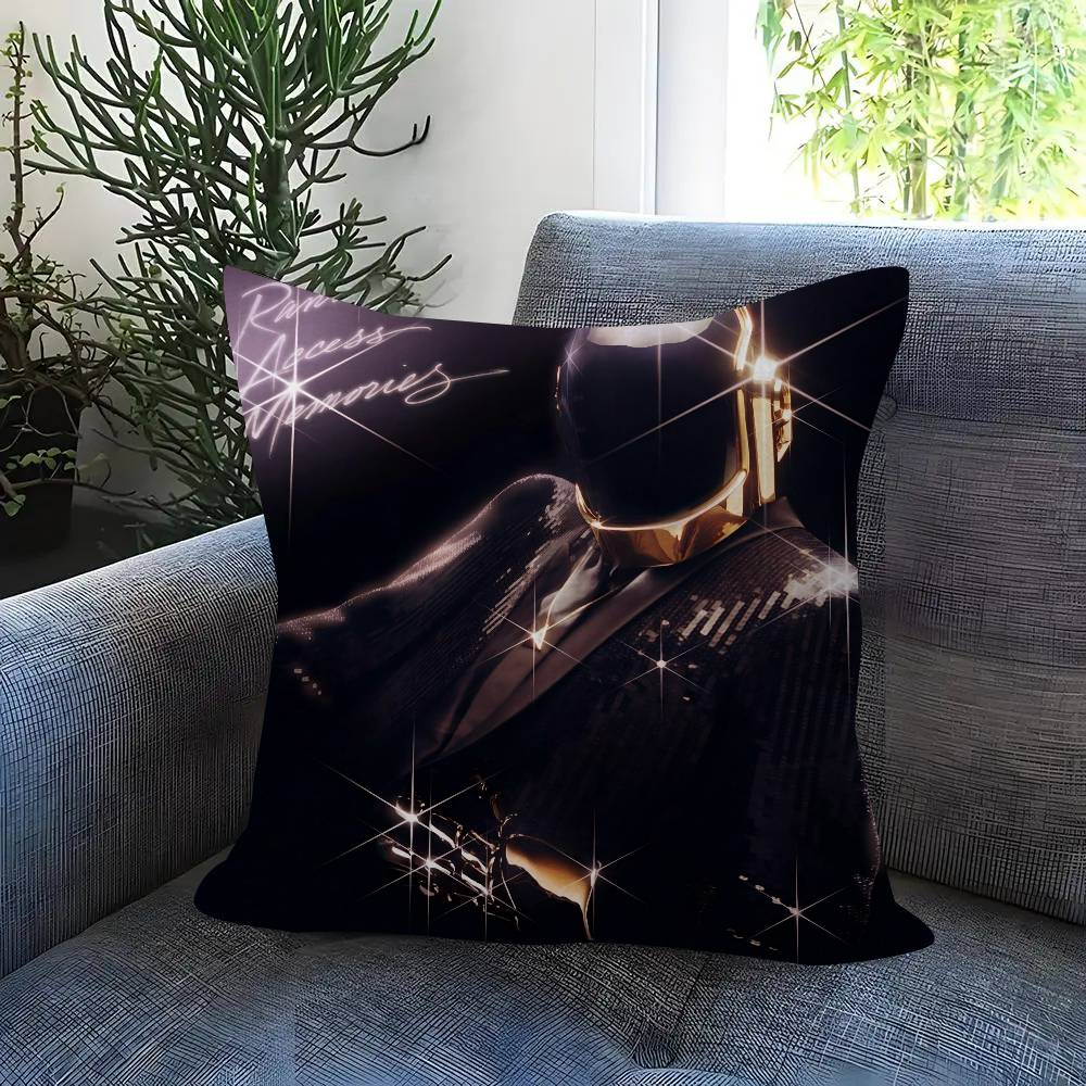 Band ddDaft Cool Logo Punk Pillow Gift Home Office Decoration Bedroom Sofa Car Cushion Cover Case 45x45