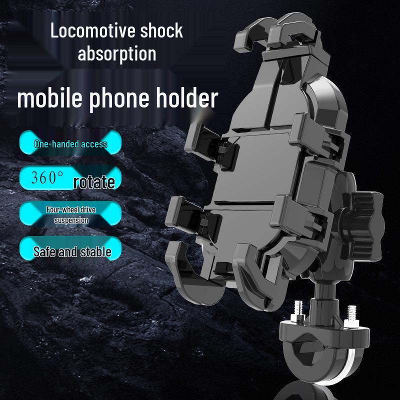 360° Rotation Shock-Absorbing Phone Holder for Bikes & Electric Vehicles