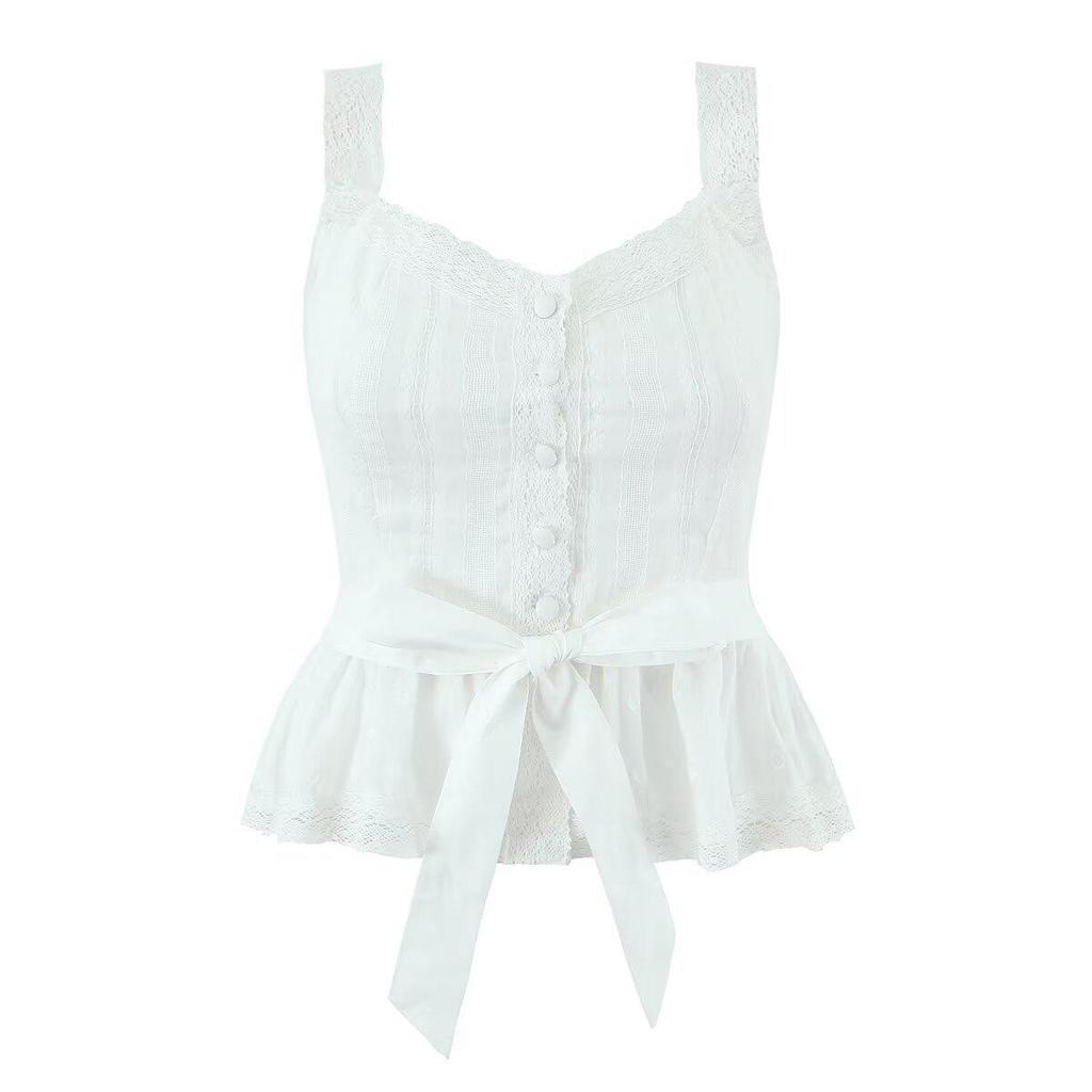 Women's Spring 2026 European & American Style Tie-Up Camisole + Skort Set M11750/1