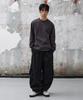 AGOD Vintage Washed Elastic Waist Cargo Pants [Black]
