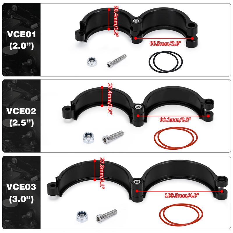 1 Piece 2.0" 2.5" 3.0" 3.5" 4.0" Clamp System Assembly Exhaust V-band Clamp For OD Exhaust/Intercooler Pipe/Turbo