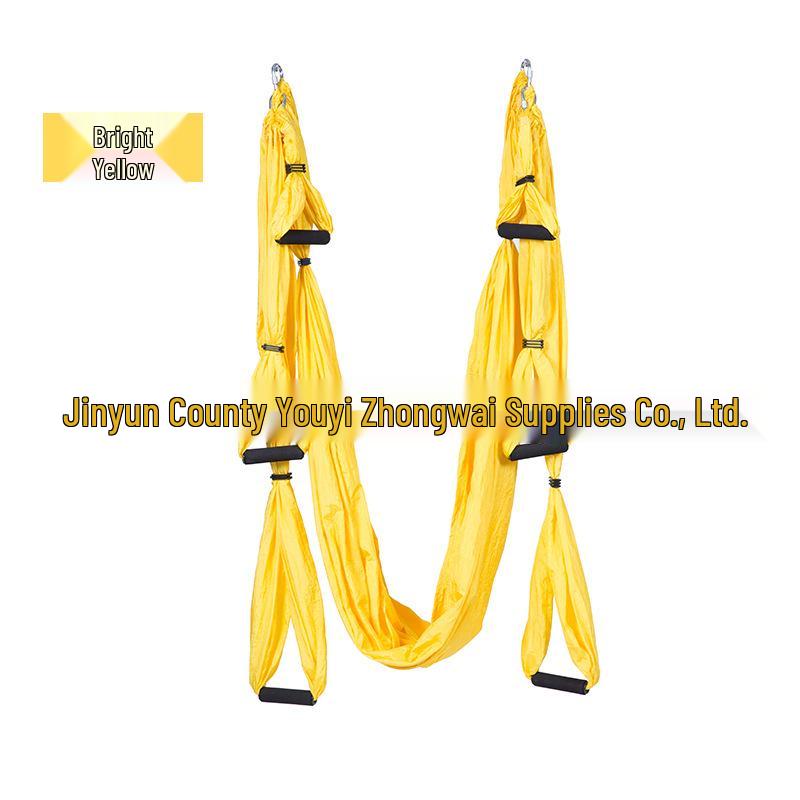 Aerial Yoga Hammock with 6 Handles - Non-Elastic Nylon for Studio Inversion Fitness