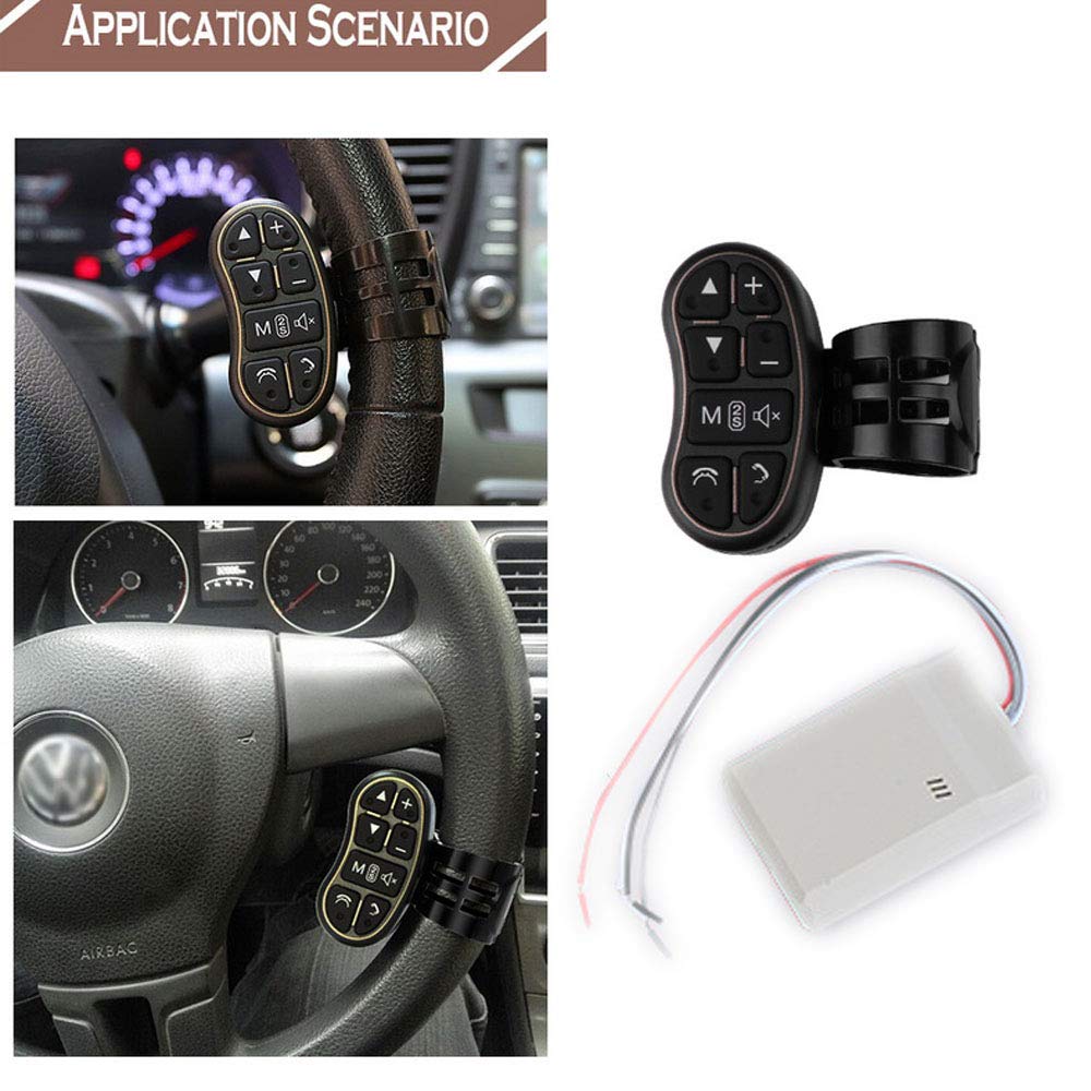 PolarLander Handsfree Bluetooth 8 Buttons DVD GPS Player Phone Steering Wheel Control Key Audio Volume