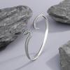 Retro Vintage Snake Bangle 925 Sterling Silver Jewelry Green-Eyed Stone Personality Animal Opening Bracelets TYB641