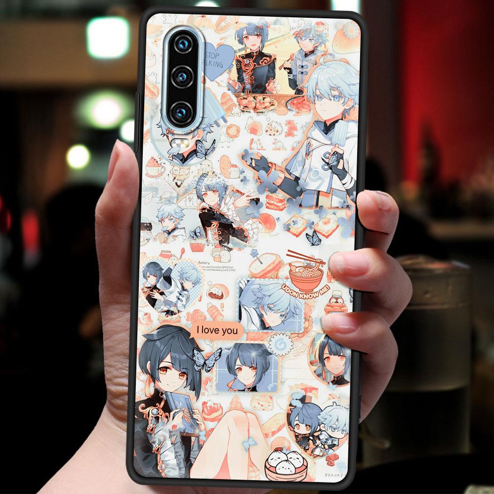 Genshin Impact Phone Case For Huawei P30 Lite P50 Pro P20 P40 Lite E P Smart Z 2021 Y6 Y7 Y9 2019 Y6p Y9s Y7a Silicone Cover