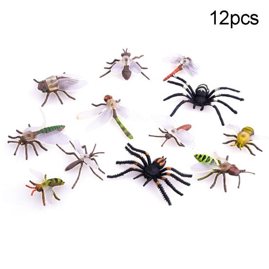 12Pcs Simulation Insect Animal Model Kids Education Toy Miniature Garden Decor
