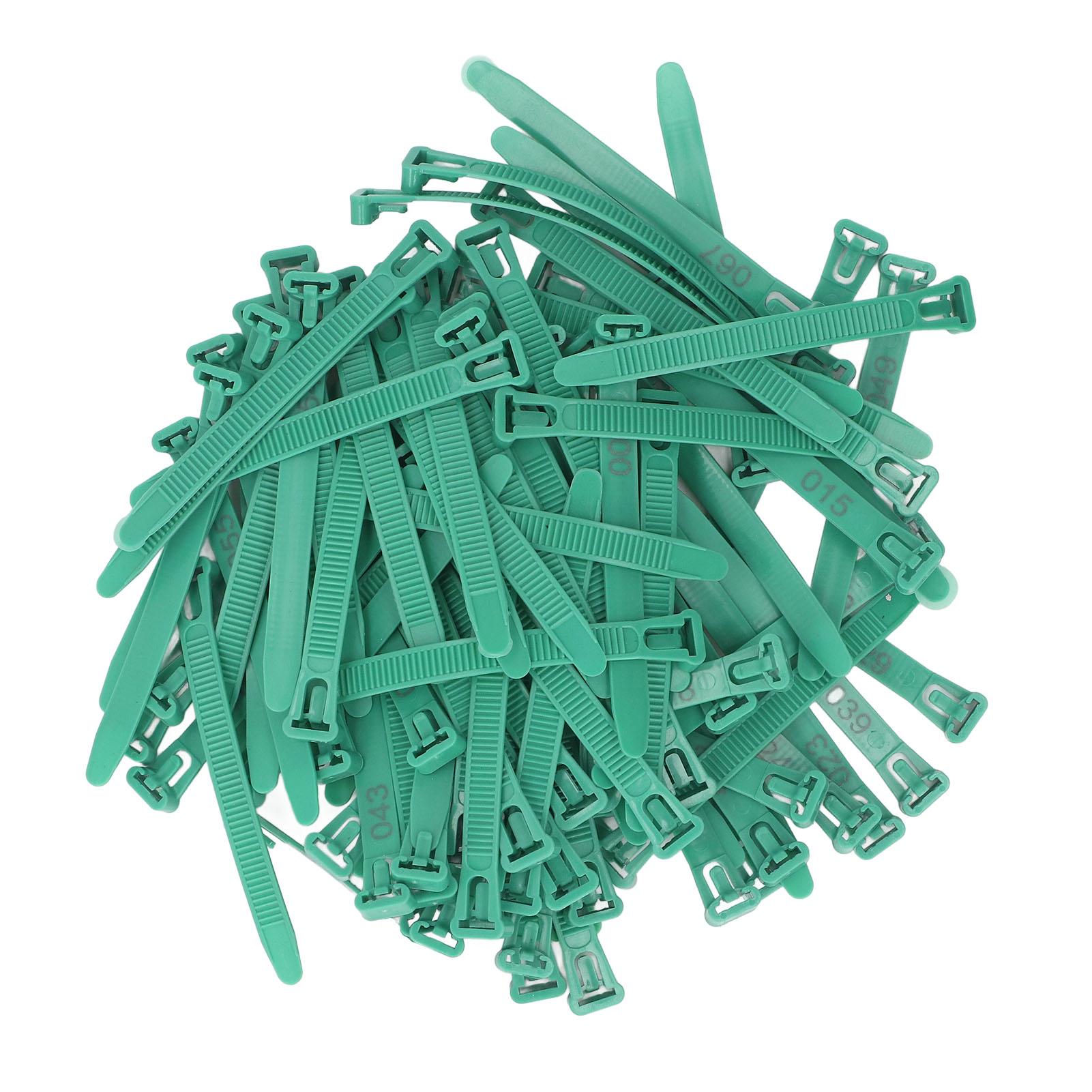 

Кольца для куриных лап 1 100 Нумерованные идентификационные браслеты-бирки для ног для кур, многоразовые для уток, цыплят, кур, голубей, гусей зелёный