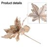 Glitter Christmas Flower Artificial Christmas Cloth Flowers Christmas Tree Decoration For Festive Decorations