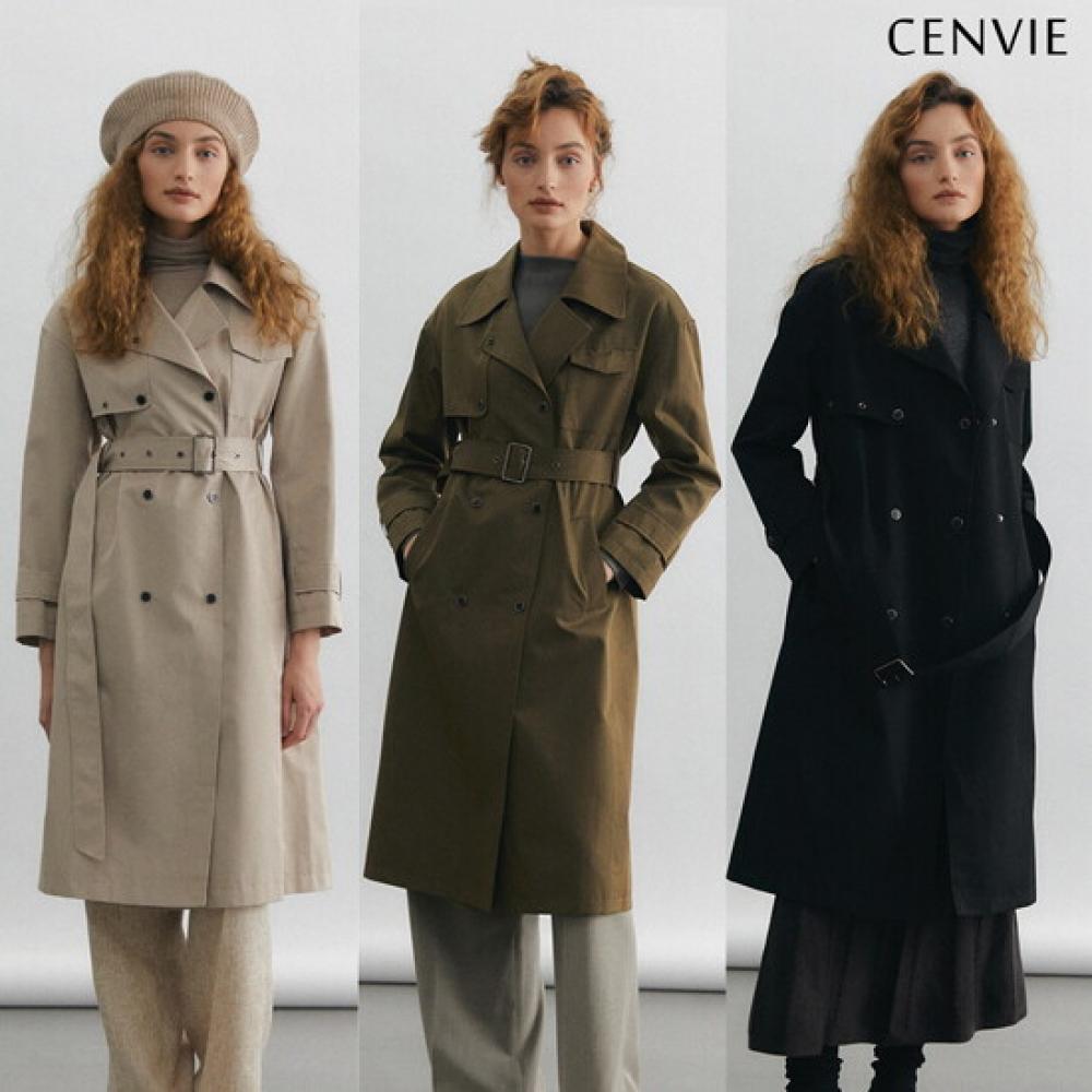 Senbi Milan Button Trench Coat 3 Color