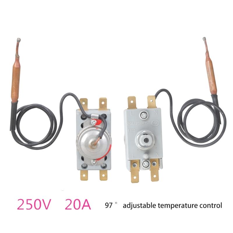 Θερμοστάτης Ακριβείας 250V 20A Διακόπτης Ελέγχου Θερμοκρασίας για Ηλεκτρικό Θερμοσίφωνα Εύκολη Εγκατάσταση Πρόληψη Υπερθέρμανσης