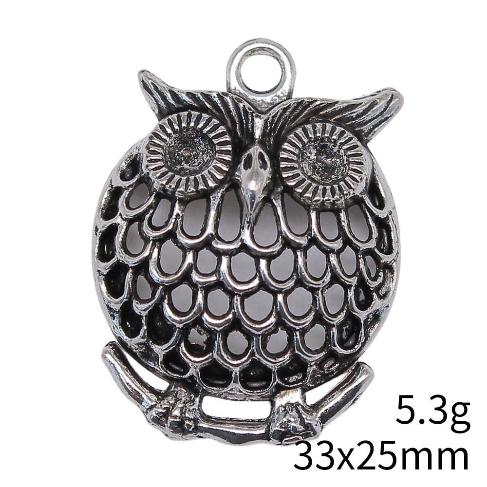 Big Owl Pendant Wings Charms For Forest Bird Theme DIY Bracelet Necklace Jewelry Making Supplies For