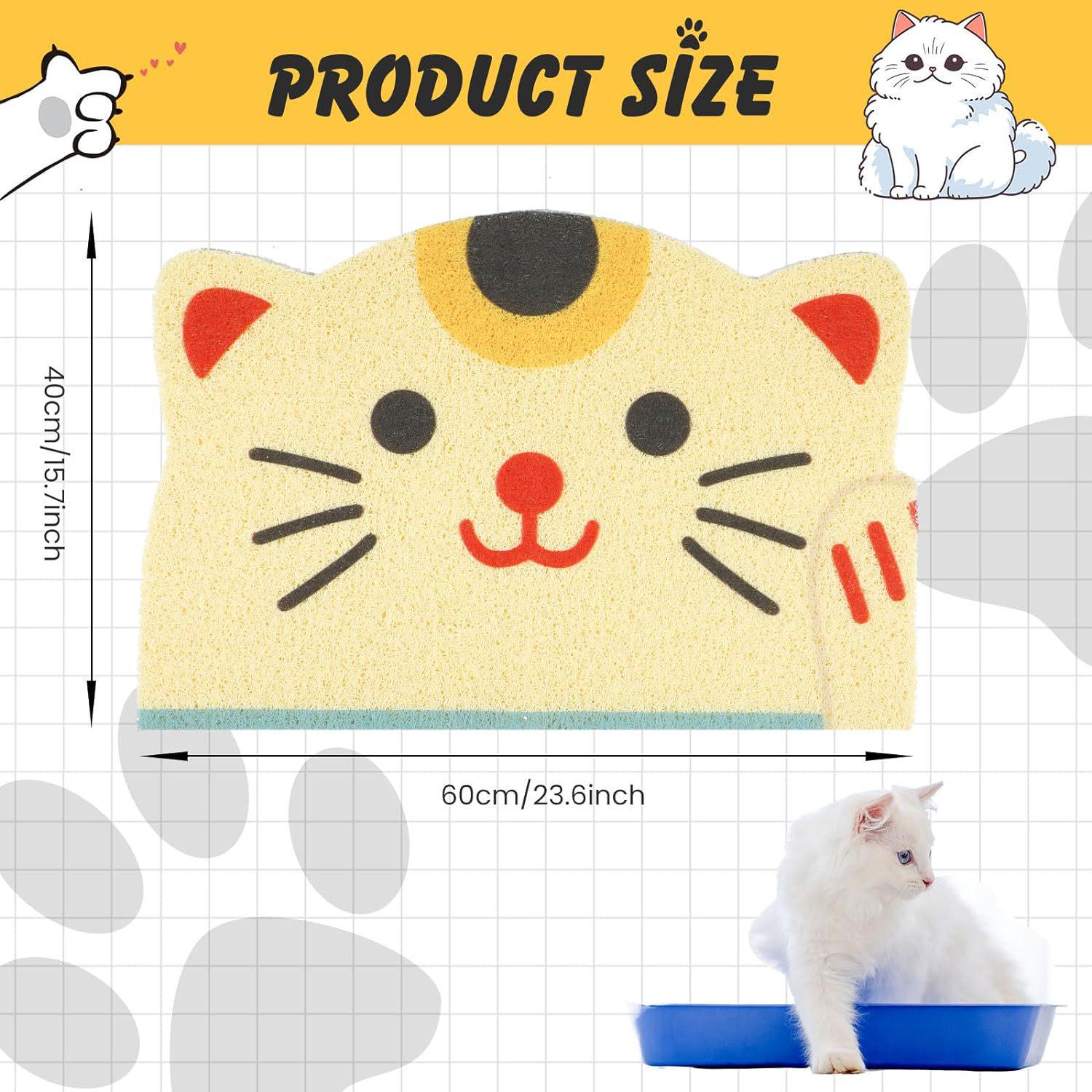 

Минималистичный шелковый коврик для кошачьего туалета и кормления - Ловушка, Милый, Легко чистить 40x60cm