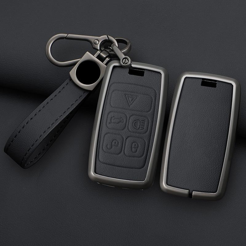Zinc Alloy Leather Car Key Case Cover For Land Rover A9 Range Rover Sport Evoque Freelander 2 Discovery 3 4 5 EVOQUE Keychain