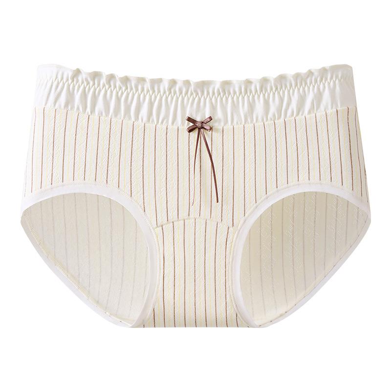Large Size Female Spring and Summer Pure To Floral Pure Cotton 10A Bacteriostatic Extended Crotch Breathable Briefs