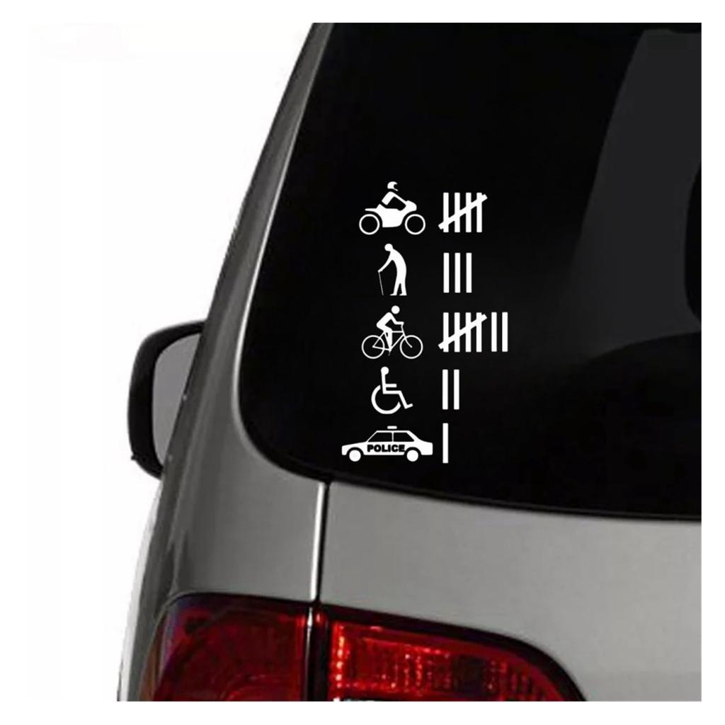 PacuM Accident Hit/Kill Count Funny Bumper Sticker Car Decal Car