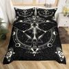 Grimace Dead Moth Skull Pattern Gothic Style Digital Printing Duvet Set Bedding