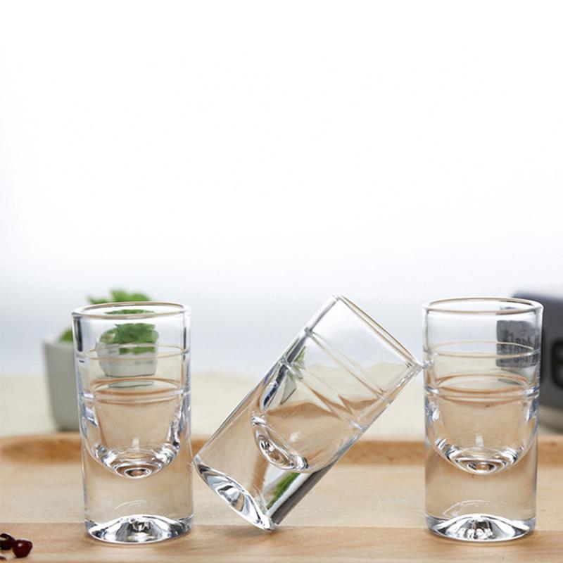 Classic SGlass Bullet Cup Transparent Wine Glass Elegant Thick Bottom Baijiu Cup High End Whiskey Glass Scotch Bourbon Cups