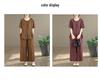 Women's Large Size Tencel Cotton-Linen Summer Suit: Slimming Round Neck Top & Wide-Leg Pants Two-Piece Set