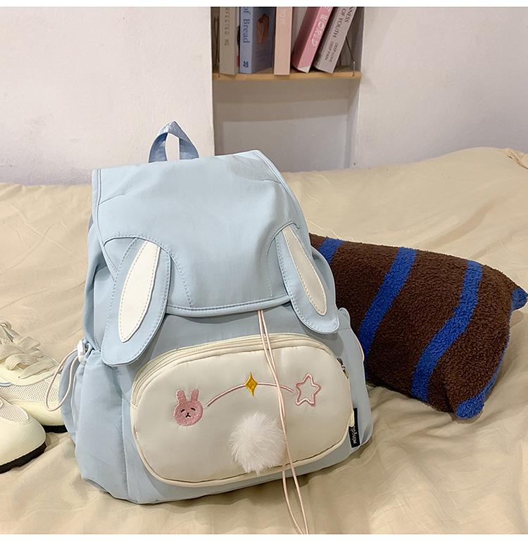 Adorable Large Capacity Rabbit Anime Backpack for High School Girls