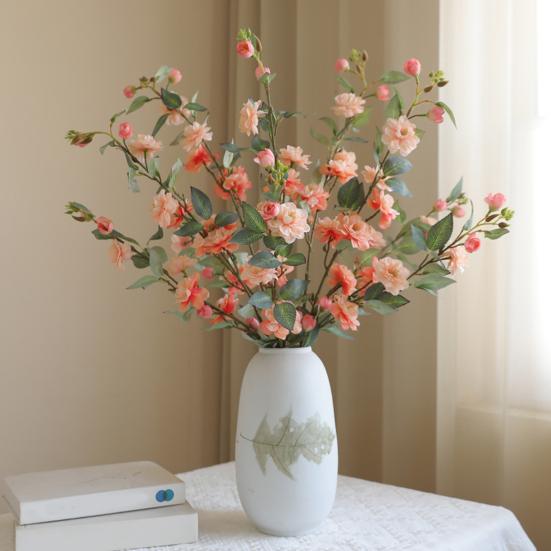 Künstliche Blumenstiele Faux-Seide Kunstblumen mit langen Stielen Kunstblumenzweige für Vase Blumenarrangement Heimhochzeit Tischdeko