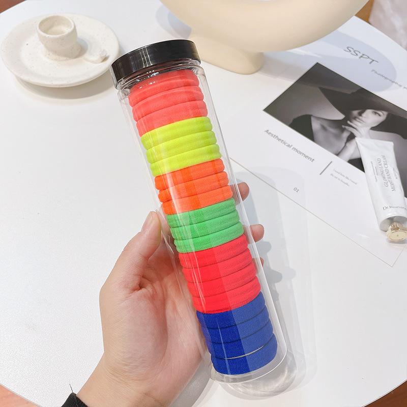 20 STK Mote Kvinner Enkle Basiske Elastiske Hårbånd Strikker Scrunchie Hestehaleholder Gummistrikk Pannebånd Jenter Hårtilbehør