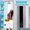 IPX4 5500W Instant Electric Water Heater 220V 50Hz 7 Levels Temperature Adjustment Tankless Shower Head Hot Water System