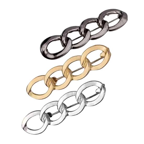

3Pcs Waist Button Adjustable 4-in-1 No-Sew Waist Buckle Alloy Waist Tightener for Jeans Skirts