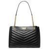 MK Whitney Metallic Logo PU Tote Bag Medium Women Handbags Black 35R4GWHT6U-BLACK