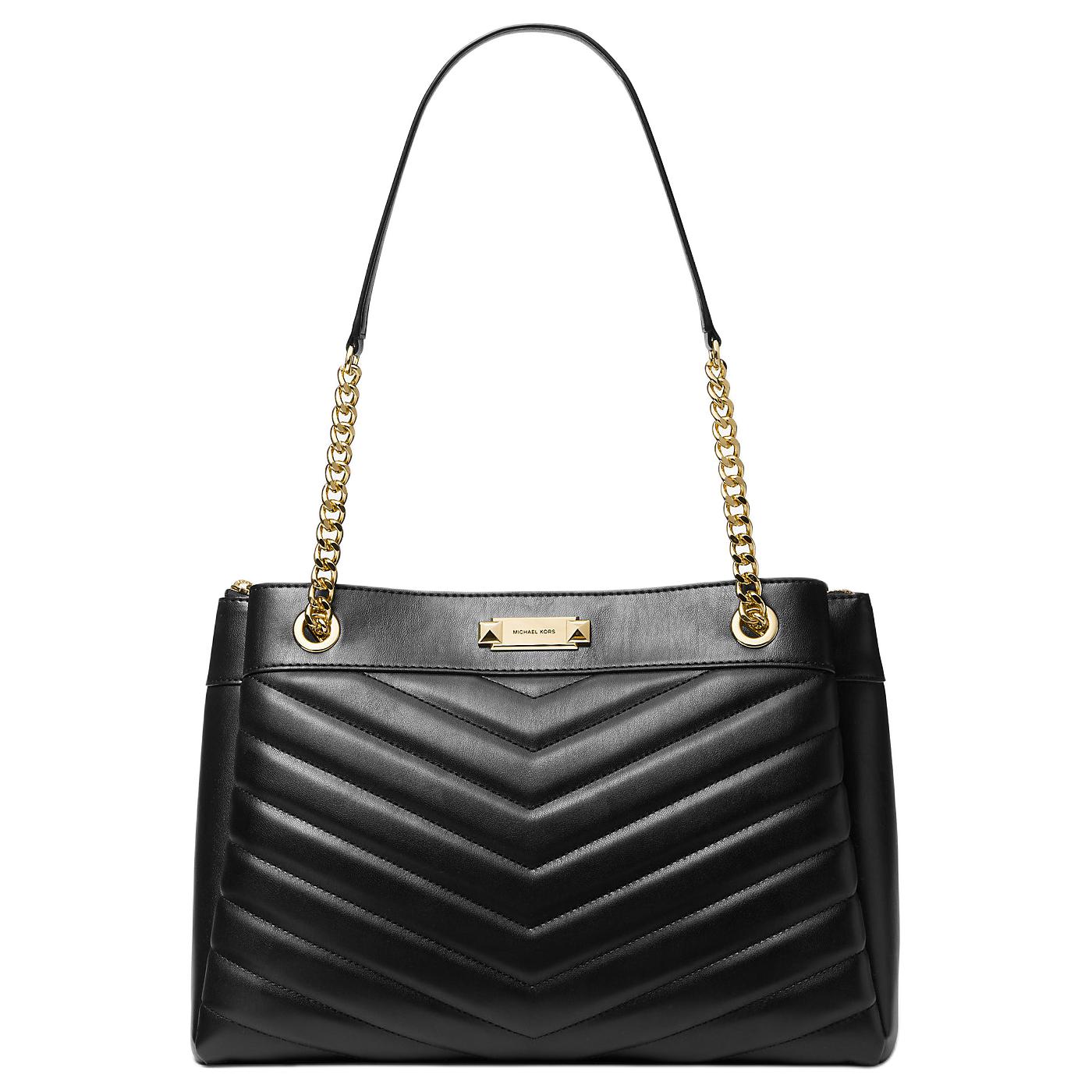 

Michael Kors MK Whitney Metallic Logo PU Tote Bag Medium Women handbags Black 35R4GWHT6U-BLACK Basic Set (Bag+Dust Bag)