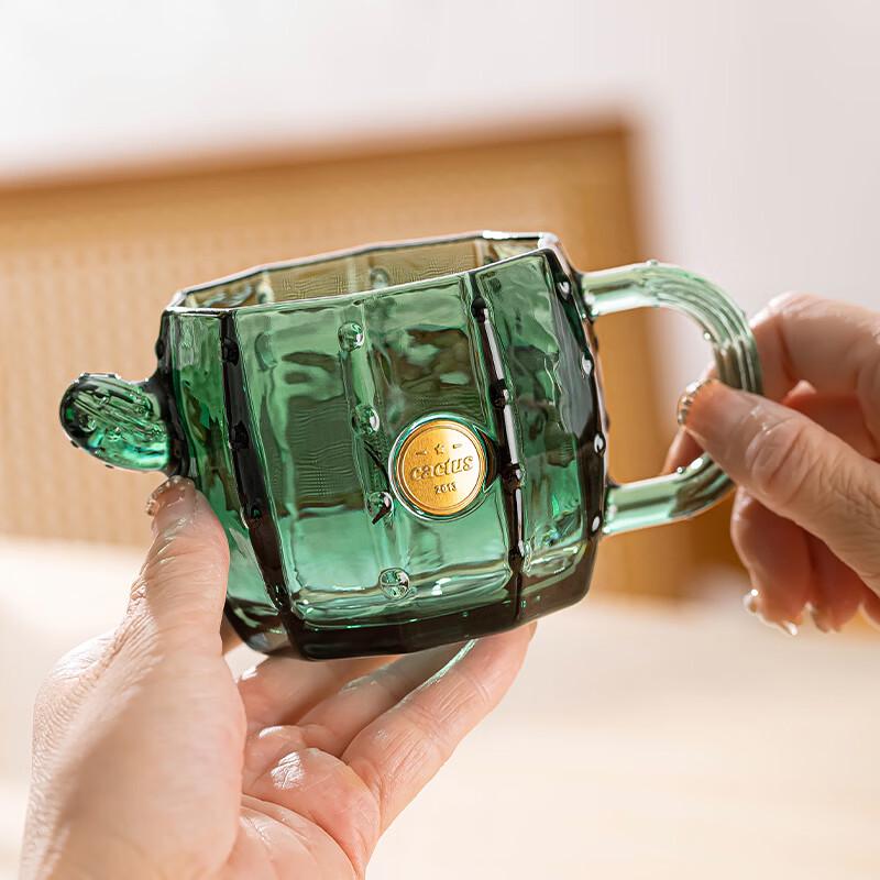 Set di bicchieri e ciotole in vetro a forma di cactus LOVWISH