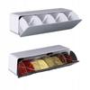 Kitchen Shelf Grain Spices Dispenser 8 Places 2 Containers Organizer 30Cm