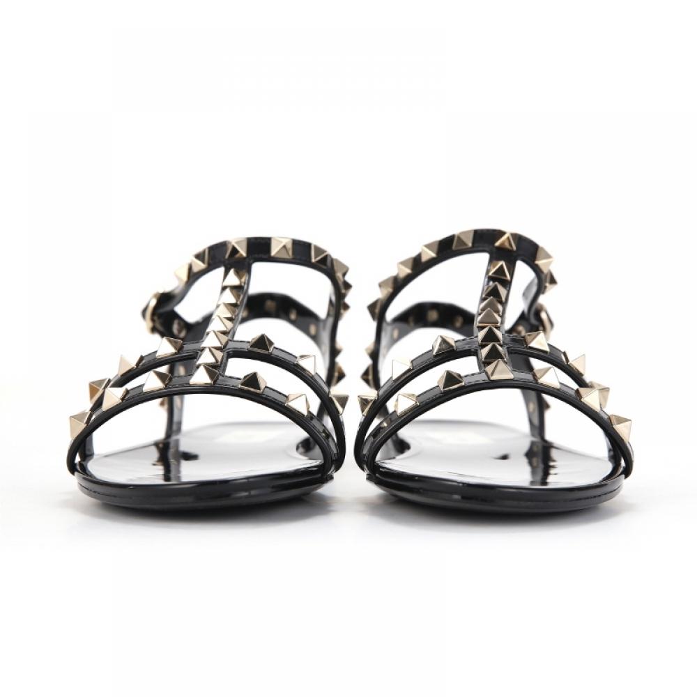 Valentino Rockstud Flache Sandalen 6w2s0h38 Pvs 0no