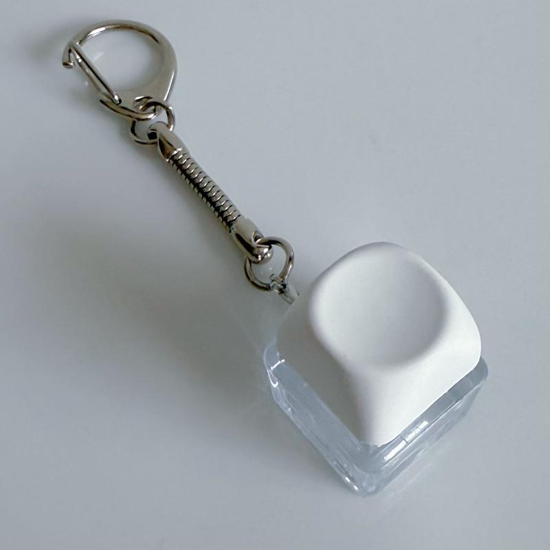 LED Mechanical Keyboard Button Clicker Keychain Click Switch Portable Office Stress Toy