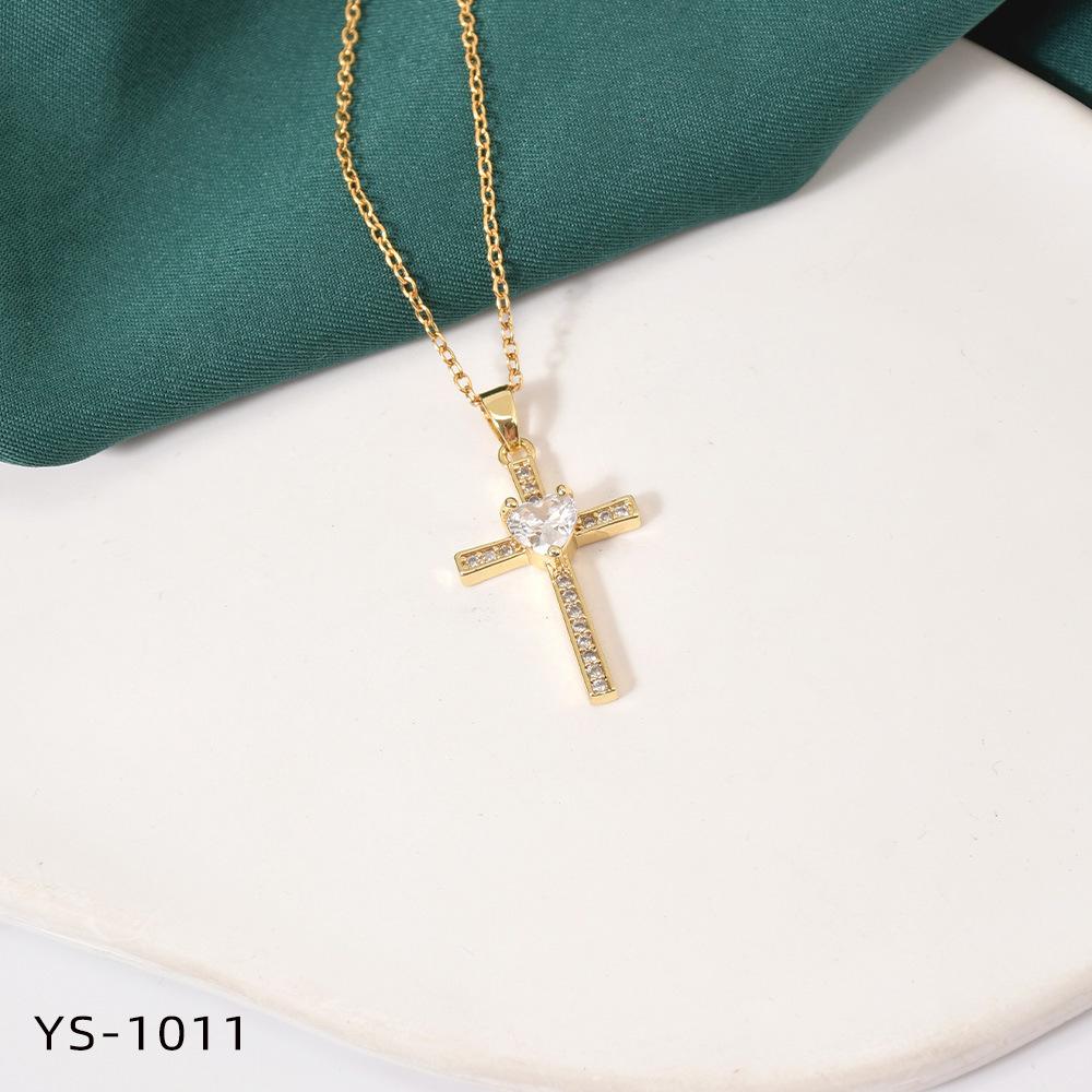 Fashion Trendy Titanium Steel Cross Necklace Women Luxury Versatile Accessory