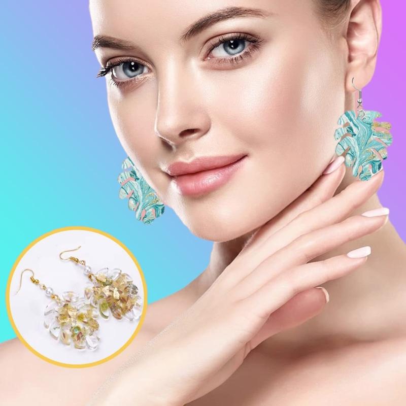 Resin Earring Mold Jewelry Earring Silicone Mold for Epoxy Resin Casting Hoop Earring Mold for DIY Jewelry Pendant Craft