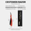 CESTOMEN Professional Folding Men Shaving Straight Razor Black Wooden Handle Straight Razor Holder Beard Shaving Tools