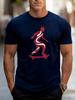 Unisex Black Crew Neck Tee Skateboard Character Print Loose Oversized Short Sleeve Unisexs Streetwear Summer Casual Basic Top