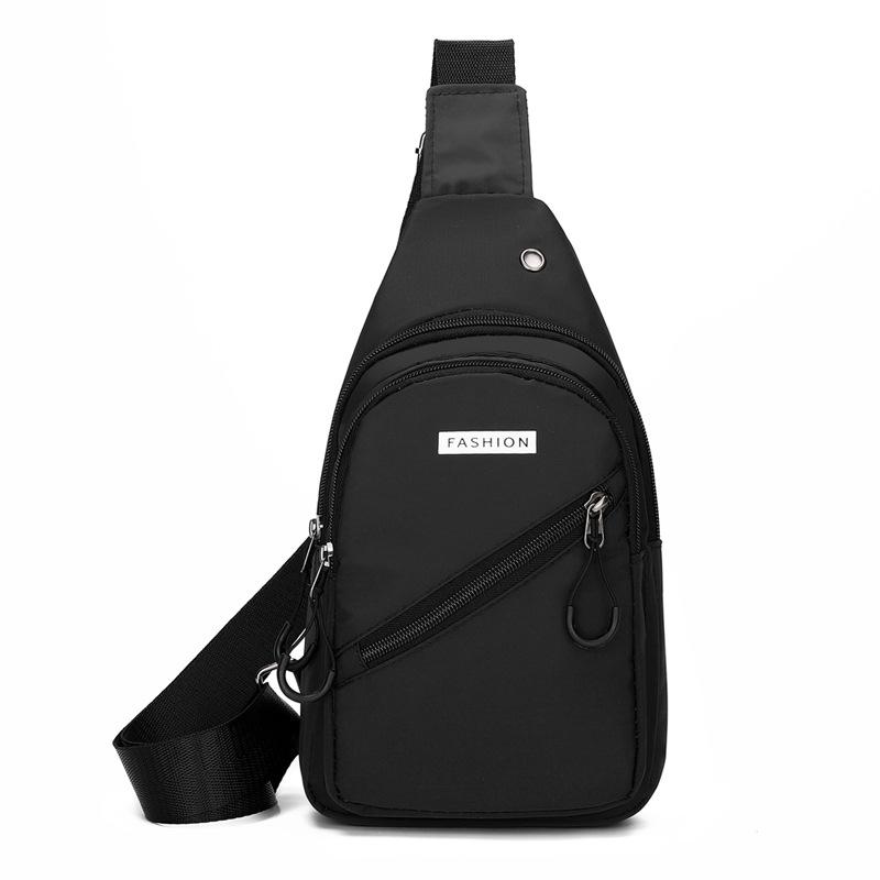 Einfache wasserdichte Brusttasche aus Nylon für Outdoor-Reisen, Umhängetasche mit schrägem Riemen, einfarbig, großes Fassungsvermögen, Schulter-Reise-Brusttasche