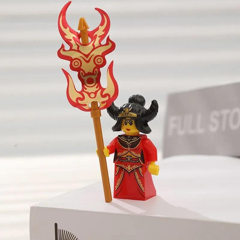 Building Blocks Monkey King White Dragon Horse Iron Fan Princess Minifigures Children's Assembly Toy Gift