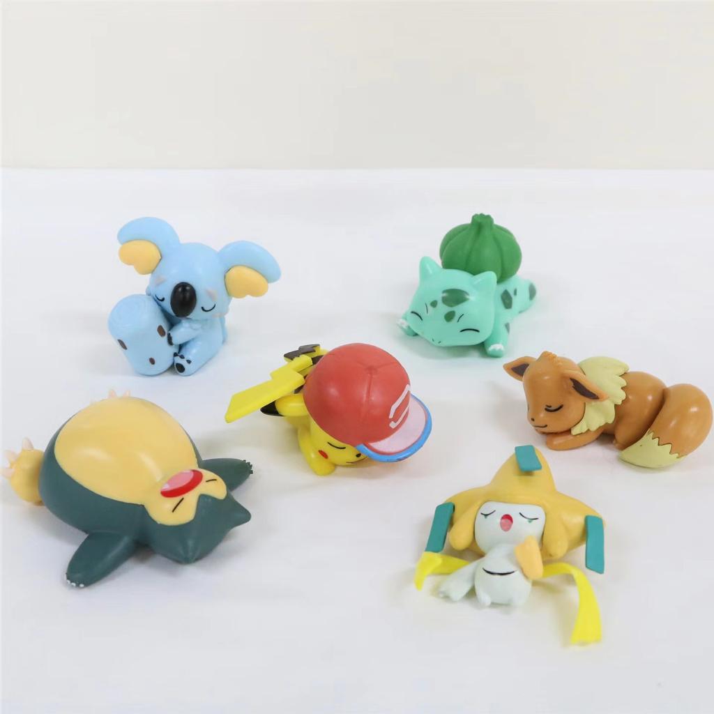 1Set Pocket Monsters Anime Figure Kawaii Pikachu In Disguise Action Figures PVC Adult Collection Model Dolls Toy Gift