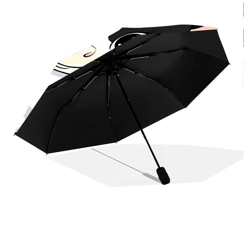 1 PC Automatic Folding Umbrella - Cute Cow Pattern, Portable & Foldable Design with 8 Ribs, Christmas Birthday Gifts