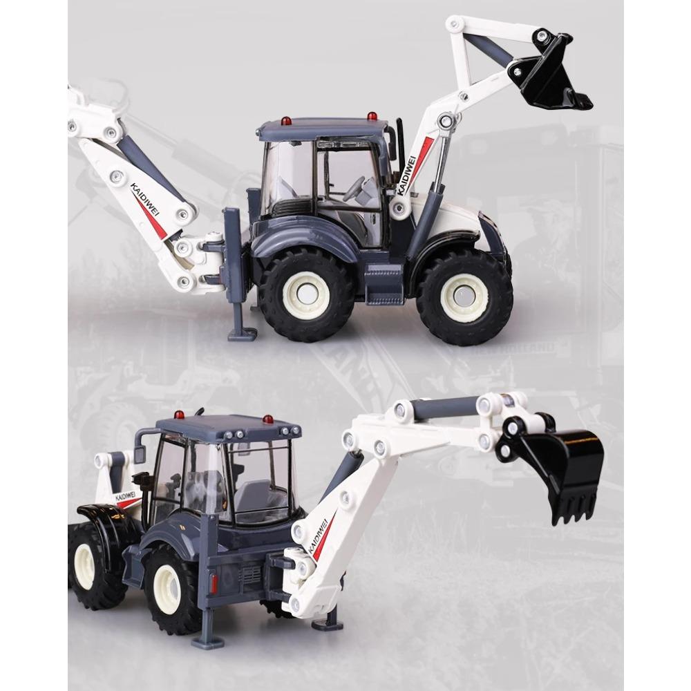 1/50 Loader-Digger Excavator Truck Toy Car  Diecast Metal Engineering Vehicle Model Educational Collection Gift for Children Kid