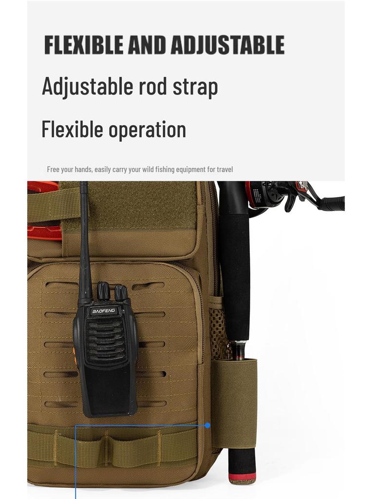 Multifunctional Fishing Gear Crossbody Bag & Rod Storage