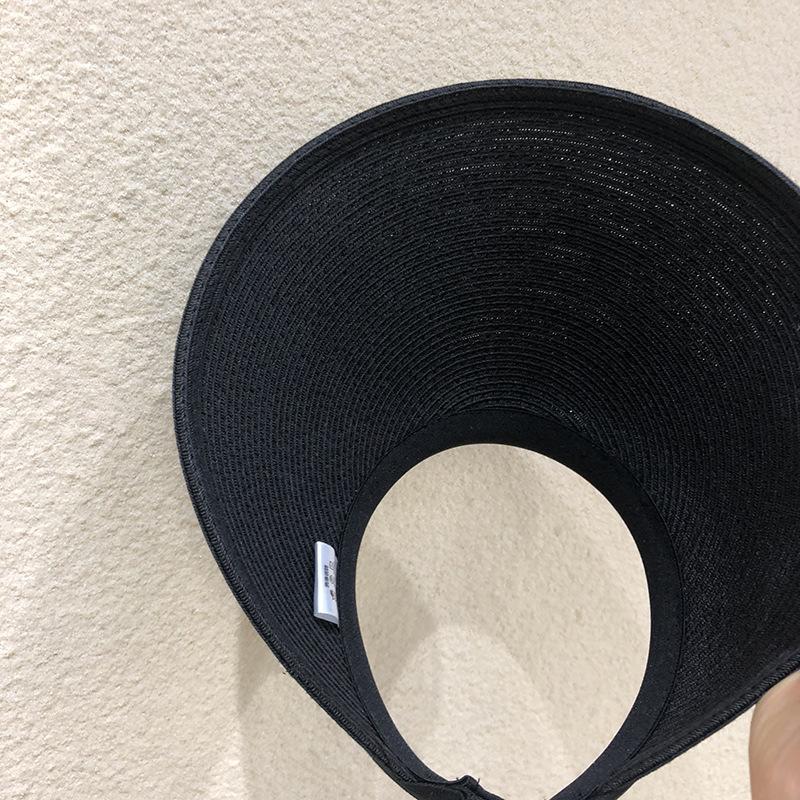 Fine cellulose empty top hat bow casual women's headband topless spring and summer sunshade sun protection duck tongue straw hat