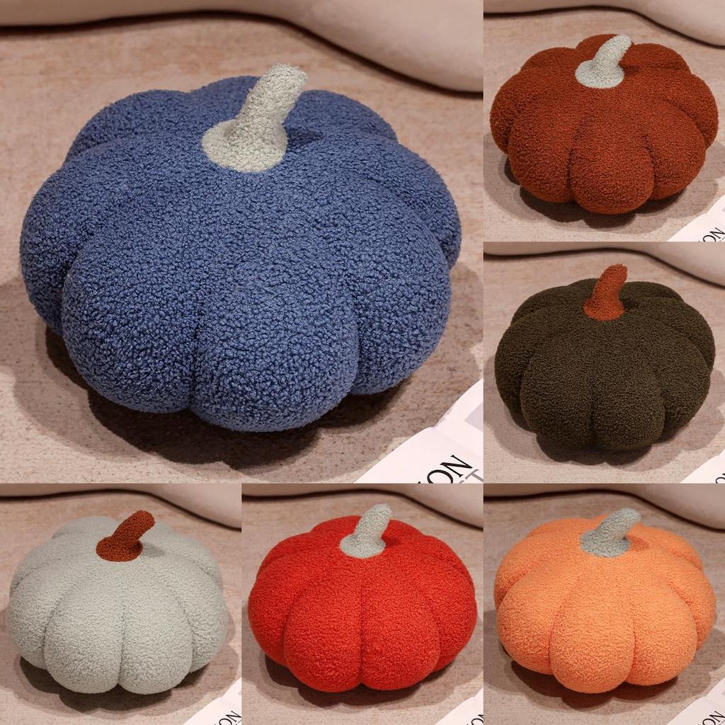 Pumpkin Shaped Stylish Plush Pillow For Sofa Decor With Fluffy Filling Cotton